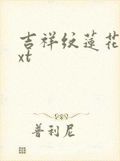 吉祥纹莲花楼txt