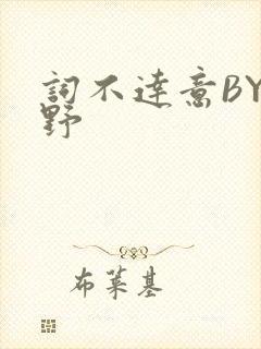 词不达意BY咩野
