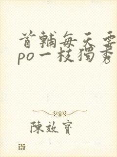 首辅每天要不够po一枝独秀全文封面