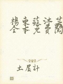 杨东苏沐芸小说全本免费阅读下载