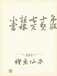 小说七十年代喜当娘完整版未删减小说封面