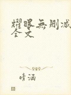 耀眼无删减阅读全文