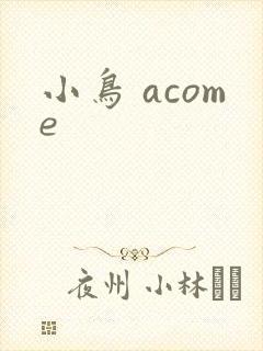 小鸟 acome封面