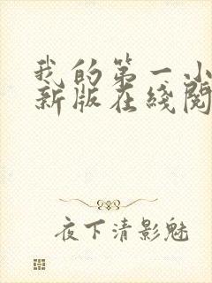 我的第一小说最新版在线阅读全文封面