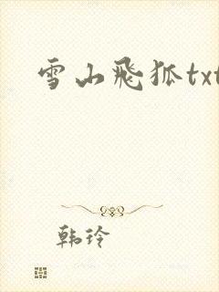 雪山飞狐txt封面