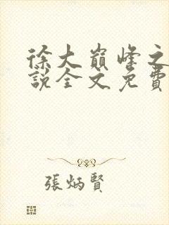 徐大巅峰之路小说全文免费阅读