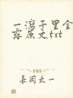 一泻千里金银花露原文txt