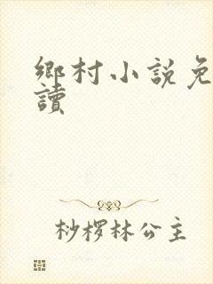 乡村小说免费阅读封面