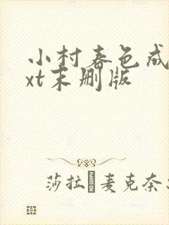 小村春色成刚txt末删版封面