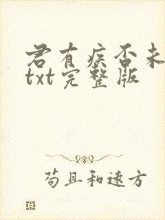 君有疾否未删减txt完整版