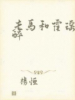 老马和霍瑶瑶喝醉