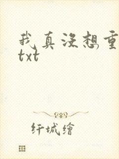我真没想重生啊txt