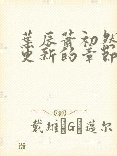 叶辰萧初然刚刚更新的章节