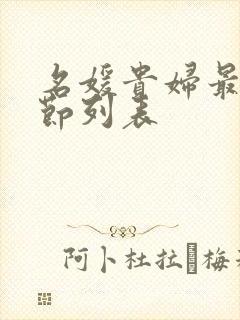 名媛贵妇最新章节列表