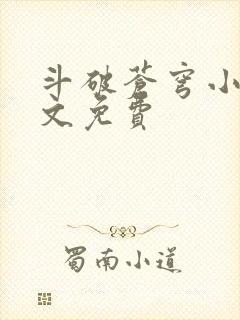 斗破苍穹小说全文免费