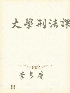 大学刑法课