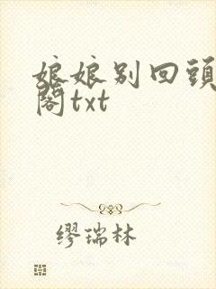 娘娘别回头笔趣阁txt