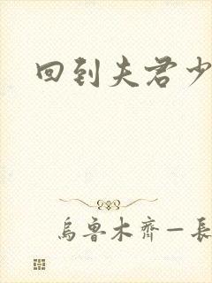 回到夫君少年时封面