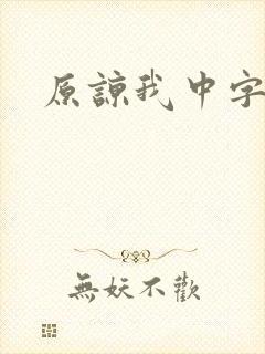 原谅我中字封面