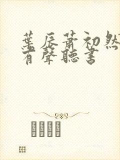 叶辰萧初然小说有声听书封面