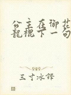 公主在御花园吃龙棍下一句