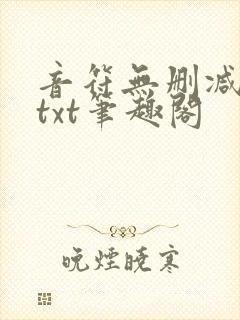 音符无删减全文txt笔趣阁封面