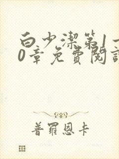 白少洁第1一40章免费阅读