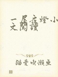 一屋夜灯小说全文阅读