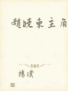 赵晓东主角小说