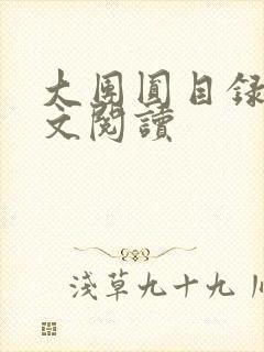 大团圆目录及全文阅读