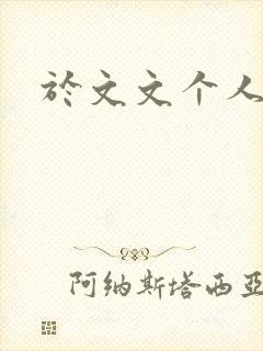 于文文个人简历