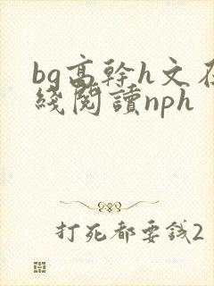 bg高干h文在线阅读nph
