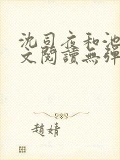 沈司夜和池茵全文阅读无弹窗笔趣阁