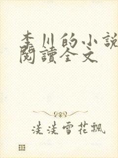 李川的小说免费阅读全文