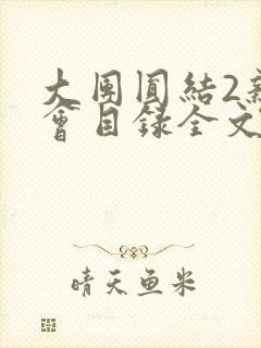 大团圆结2亲情会目录全文阅读视频