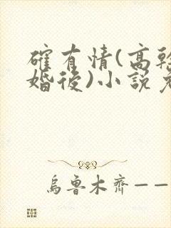 确有情(高干 婚后)小说免费封面