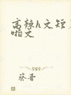 高辣h文短篇啪啪文封面