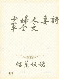 少妇人妻诗雨小军全文