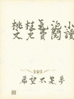 桃枝气泡小说全文免费阅读