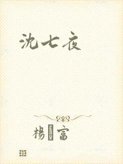 沈七夜封面