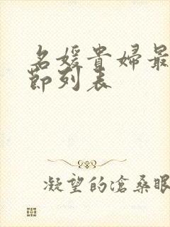 名媛贵妇最新章节列表