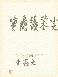 娇妻张莹小说免费阅读全文