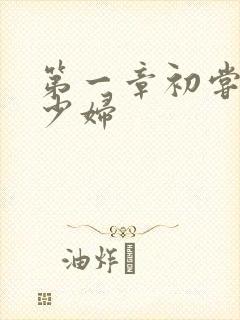 第一章初尝极品少妇