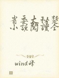 省委大秘楚东恒小说阅读全文