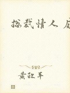 总裁情人 庭妍封面