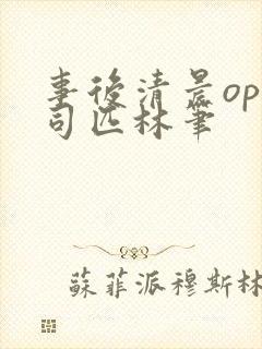 事后清晨op阿司匹林笔封面