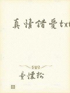 真情错爱txt封面