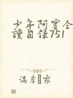 少年阿宾全文阅读目录751