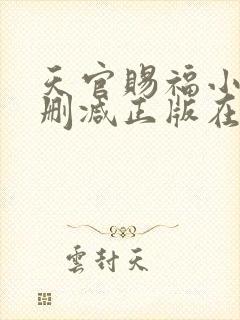 天官赐福小说无删减正版在线阅读