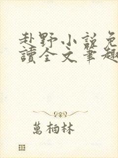 赴野小说免费阅读全文笔趣阁